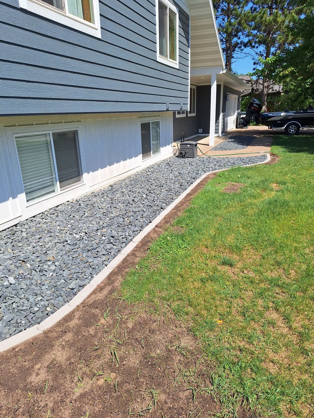 Hardscaping and Rock Installation Around an Eau Claire Home image
