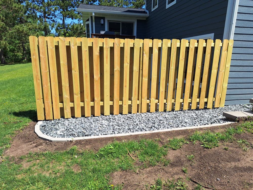 Project Fresh Wood Fence Build in Eau Claire WI image