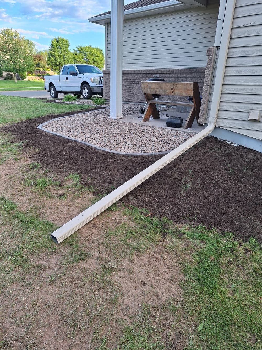 Gallery photos for Concrete Landscape Edging and Rock Bed Installation in Fall Creek: Image #6